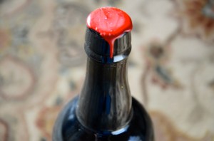 After bottling, Sorensen gathers friends for a "waxing party," where guests seal bottles with decorative red wax. 