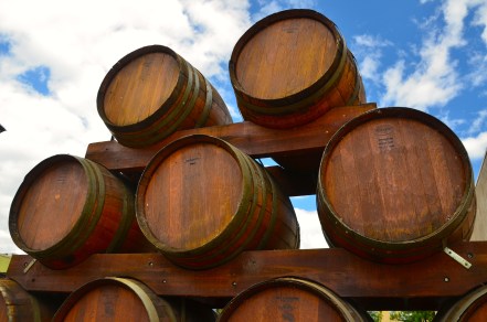 Wine barrels stack up nicely in Penticton.