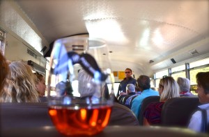 Don't' worry, you won't go to the principal's office for drinking on this school bus. 