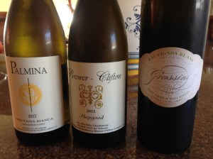 The selection of white wines from Santa Barbara County.